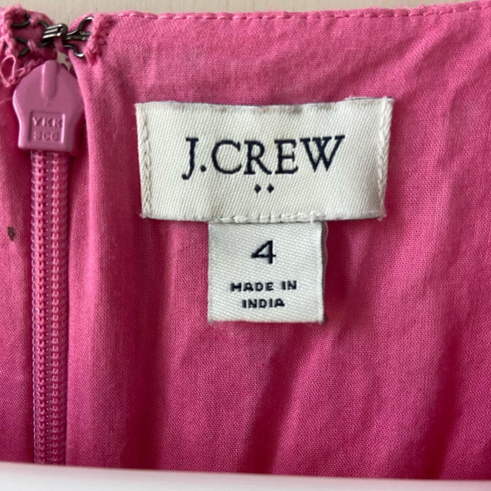 J Crew pink eyelet midi dress size 4 - Picture 5 of 6